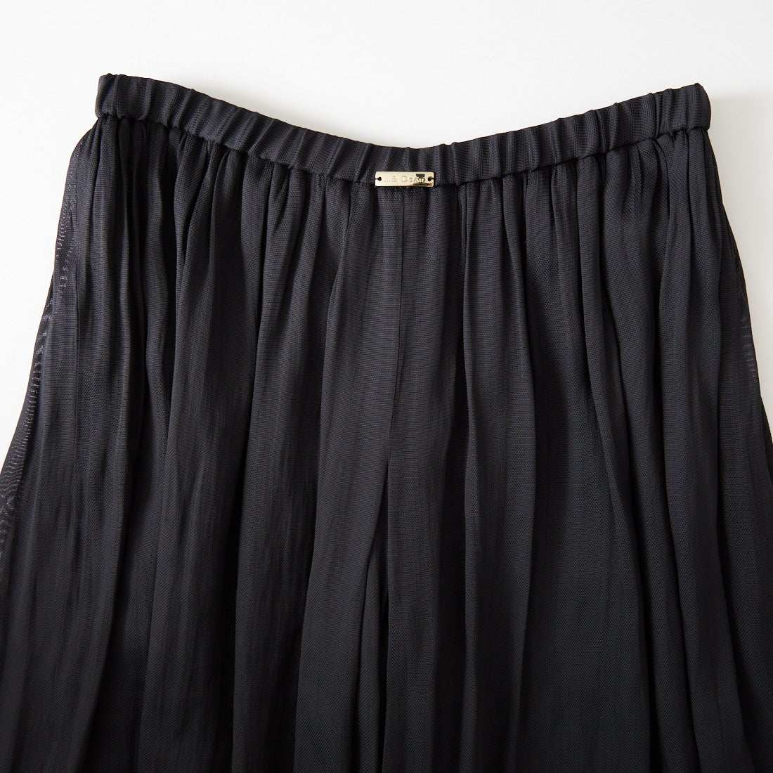 ...& DEAR [アンドディアー] エアリーメッシュギャザースカンツ [R-1713] 040 ﾌﾞﾗｯｸ