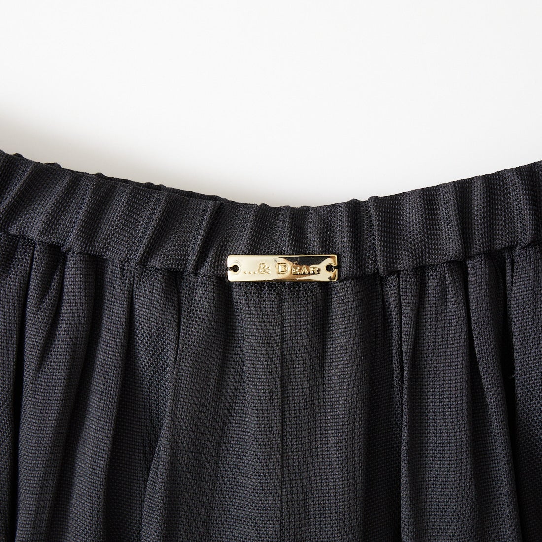 ...& DEAR [アンドディアー] エアリーメッシュギャザースカンツ [R-1713] 040 ﾌﾞﾗｯｸ