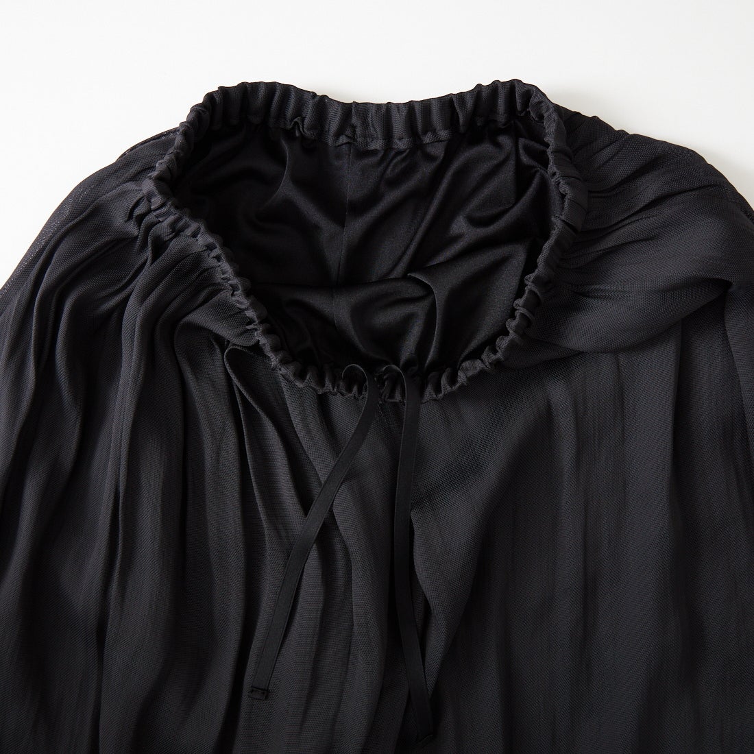 ...& DEAR [アンドディアー] エアリーメッシュギャザースカンツ [R-1713] 040 ﾌﾞﾗｯｸ