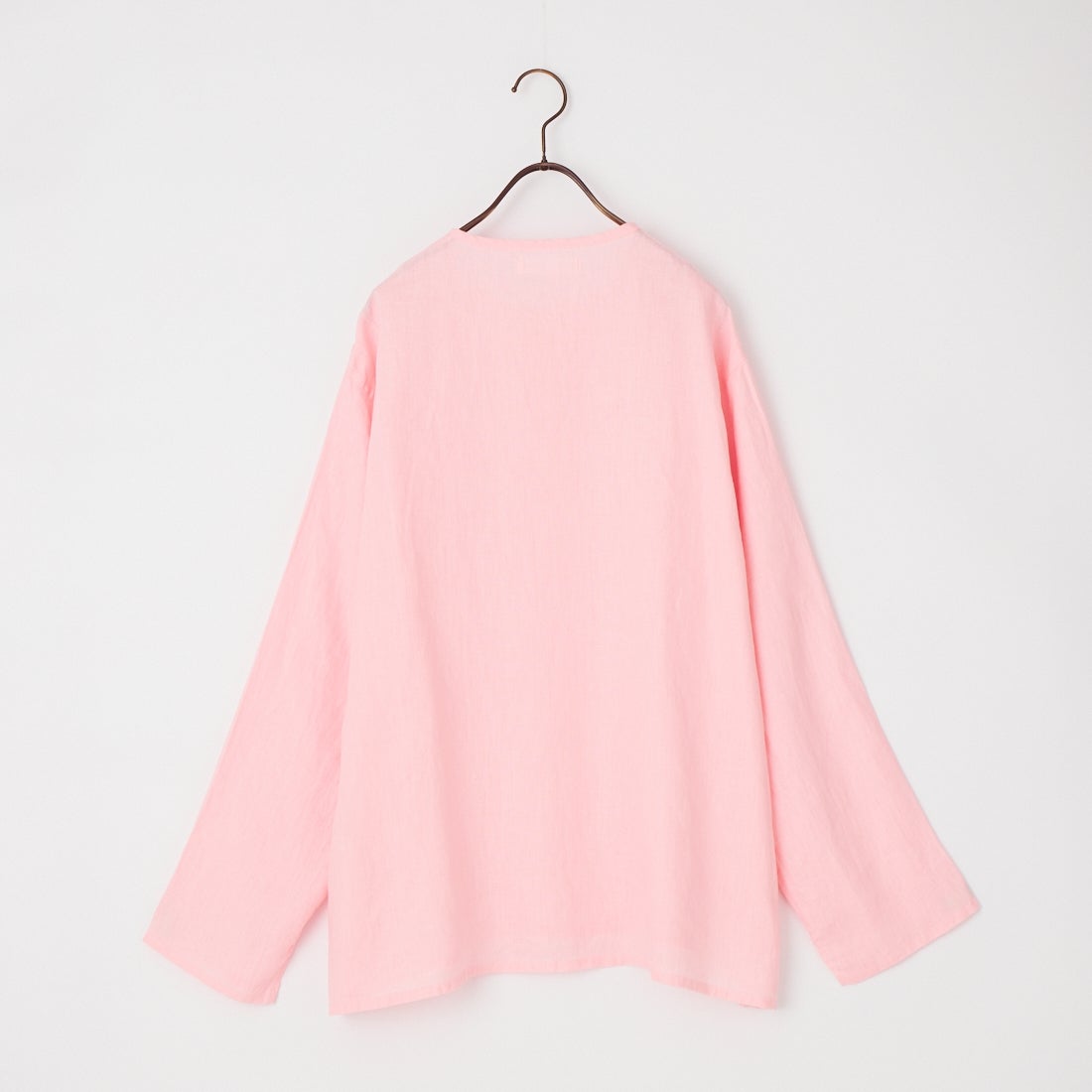 Jeans Factory Clothes [ジーンズファクトリークローズ] リネンヘンリーネックシャツ [LFE103] 110 ﾋﾟﾝｸ