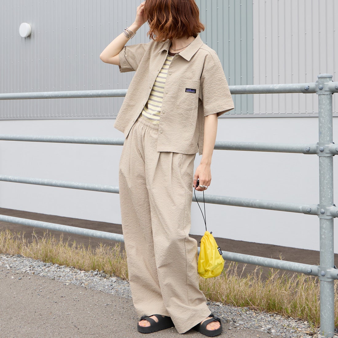 23 BEIGE&&モデル身長：158cm 着用サイズ：F&&