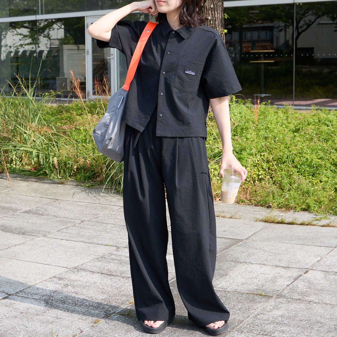 09 BLACK&&モデル身長：160cm 着用サイズ：F&&