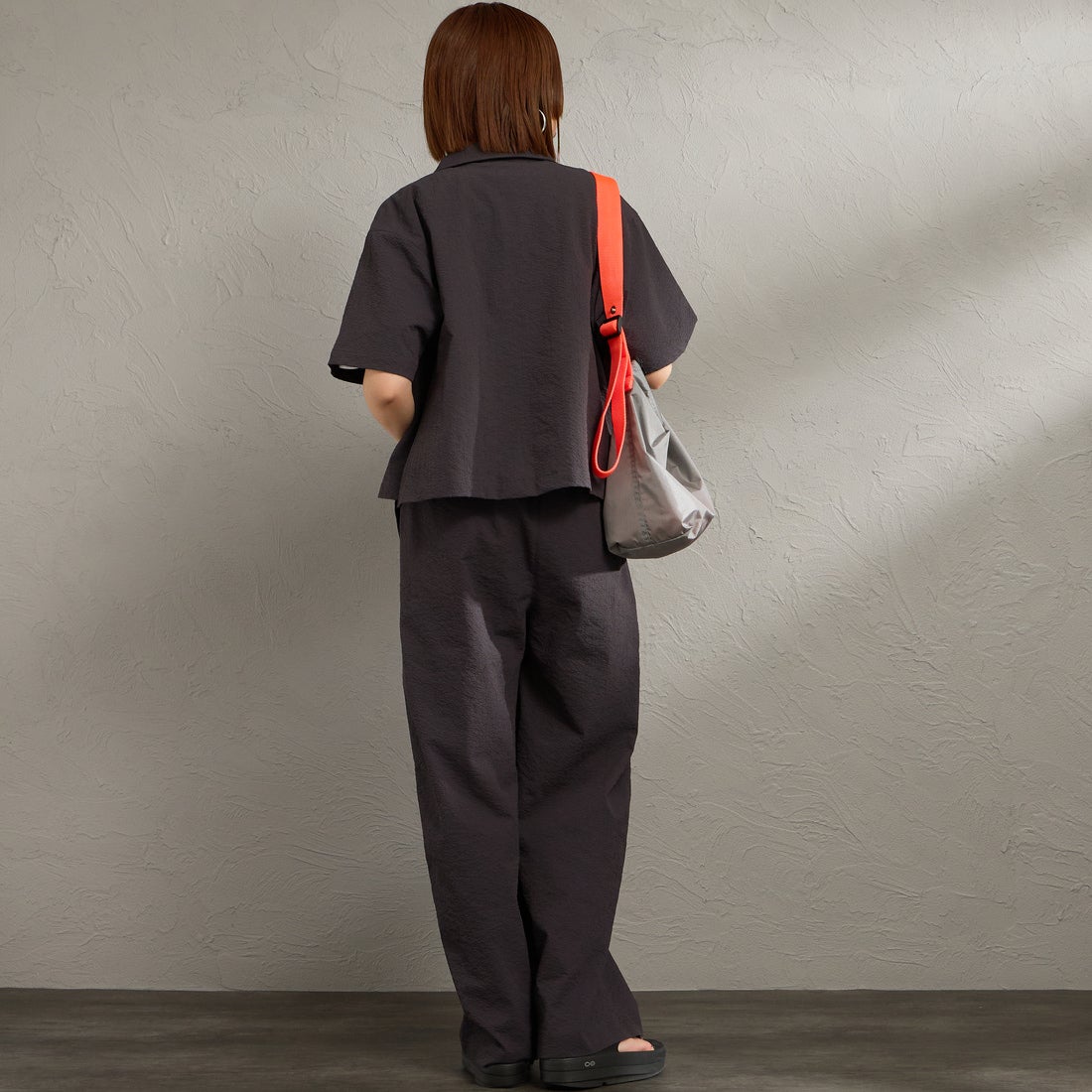 THOUSAND MILE [サウザンド マイル] 別注 シアサッカー サマーバケーション ワイドパンツセットアップ [TM261SS50812-JF] 23 BEIGE