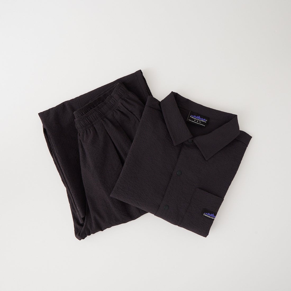 THOUSAND MILE [サウザンド マイル] 別注 シアサッカー サマーバケーション ワイドパンツセットアップ [TM261SS50812-JF] 19 CHARCOA