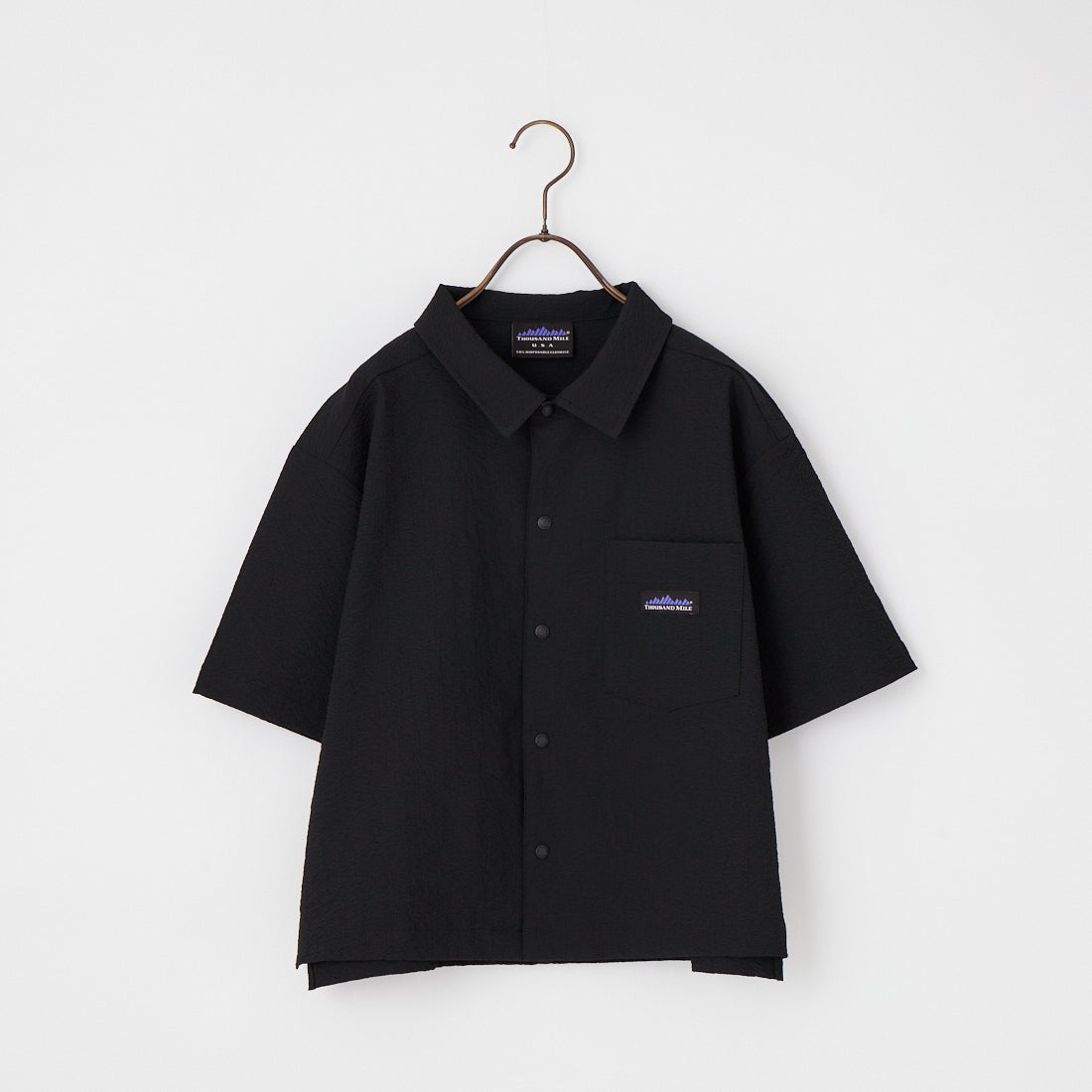 THOUSAND MILE [サウザンド マイル] 別注 シアサッカー サマーバケーション ワイドパンツセットアップ [TM261SS50812-JF] 09 BLACK