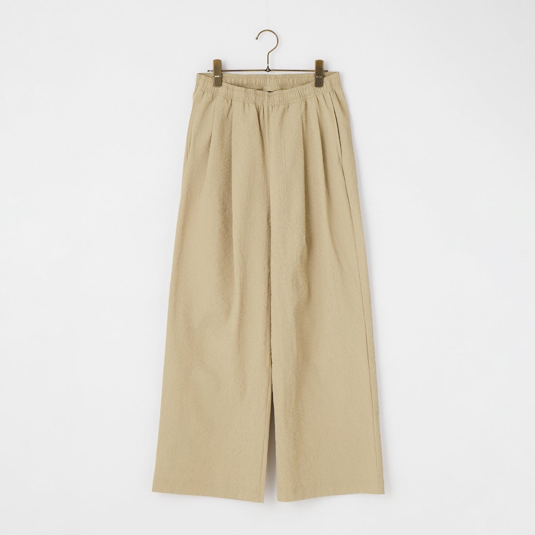 THOUSAND MILE [サウザンド マイル] 別注 シアサッカー サマーバケーション ワイドパンツセットアップ [TM261SS50812-JF] 23 BEIGE