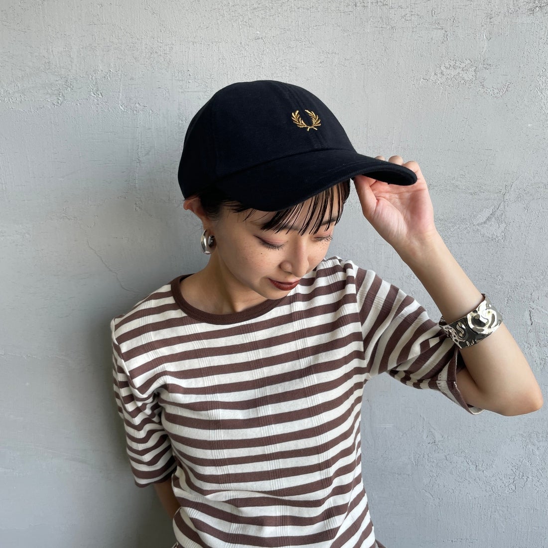 FRED PERRY [フレッドペリー] ピケクラシックキャップ [HW2295] U12 BLK/DR