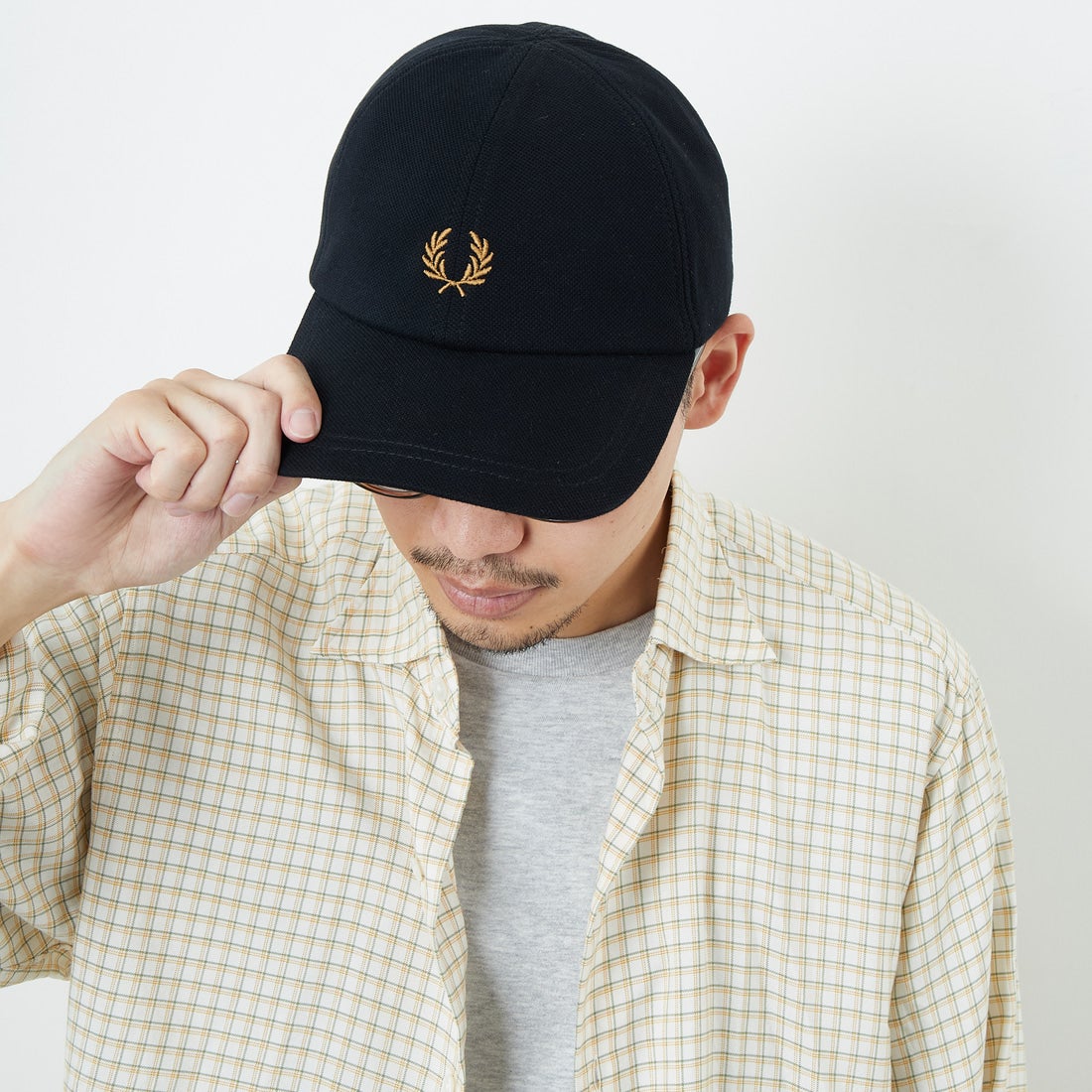 FRED PERRY [フレッドペリー] ピケクラシックキャップ [HW2295] U12 BLK/DR