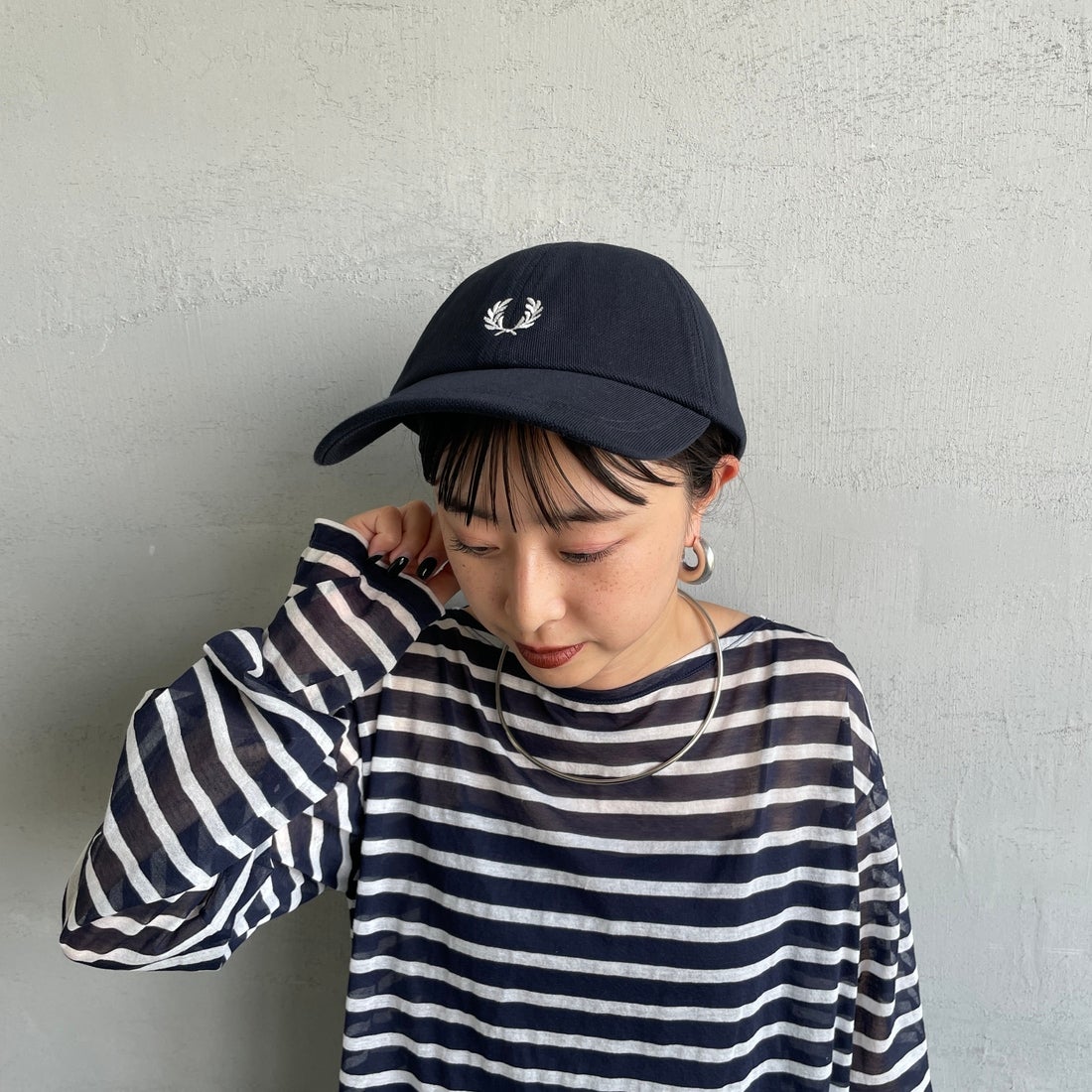 FRED PERRY [フレッドペリー] ピケクラシックキャップ [HW2295] 267 NVY/SN