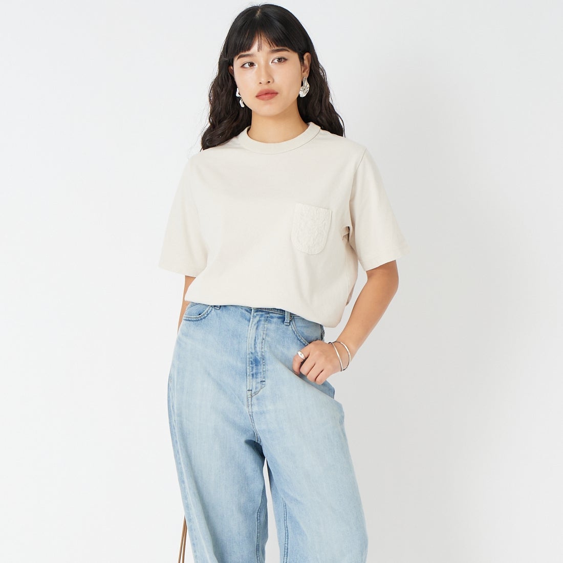 493 BASE&&モデル身長：162cm 着用サイズ：S&&