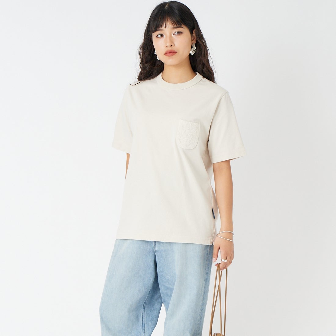 LAVENHAM [ラベンハム] ジャックマン ベイメン ポケットTシャツ [LV5533LV] 493 BASE &&モデル身長：162cm 着用サイズ：S&&