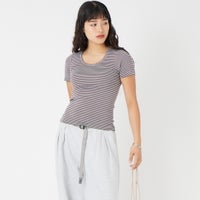 MLT STRIPE&&モデル身長：162cm 着用サイズ：0&&