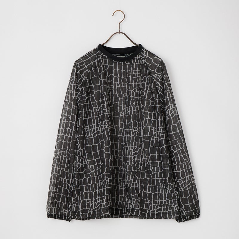 WILD THINGS [ワイルドシングス] プリントメッシュ ロングスリーブT 