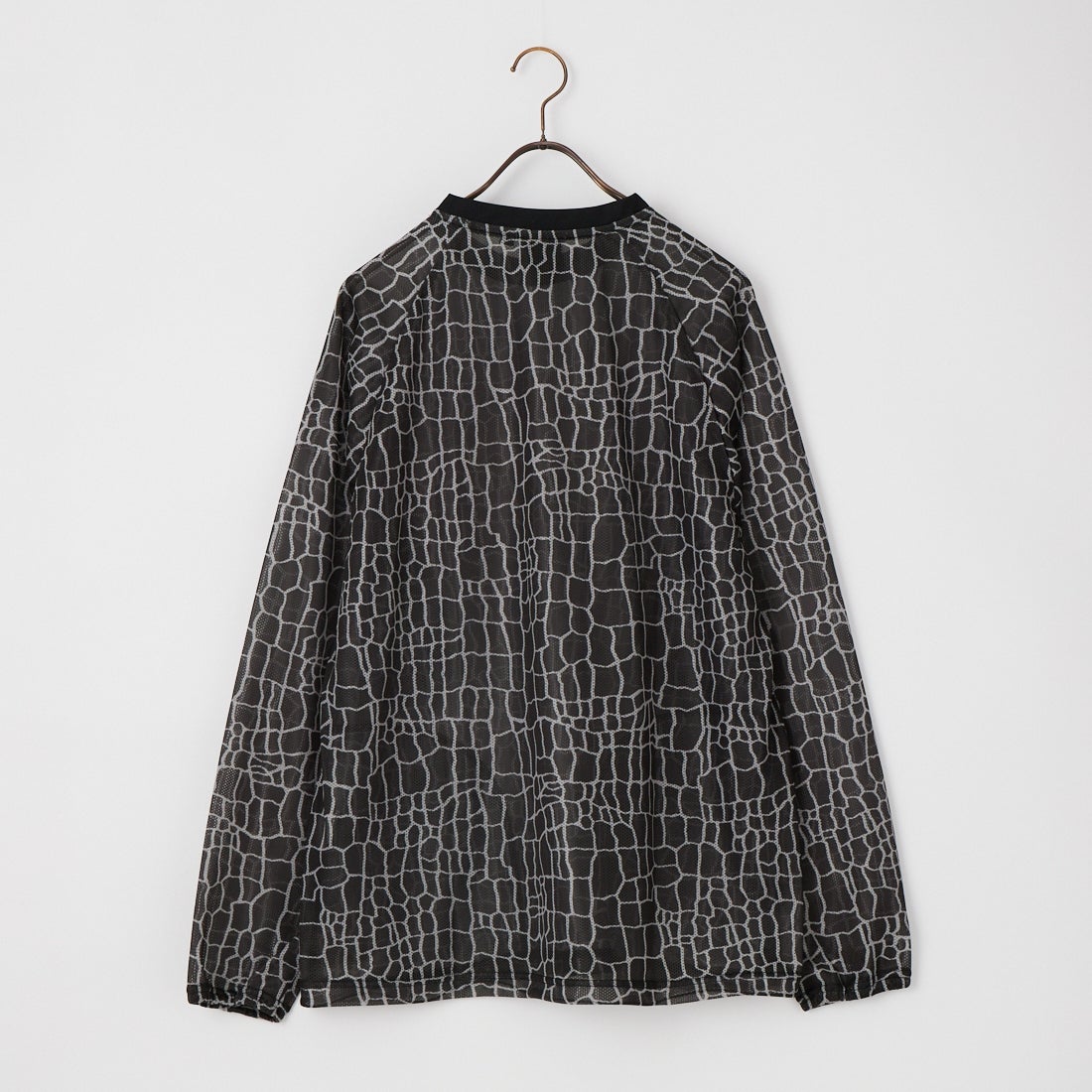 WILD THINGS [ワイルドシングス] プリントメッシュ ロングスリーブTシャツ [WT26048SN] BLACK