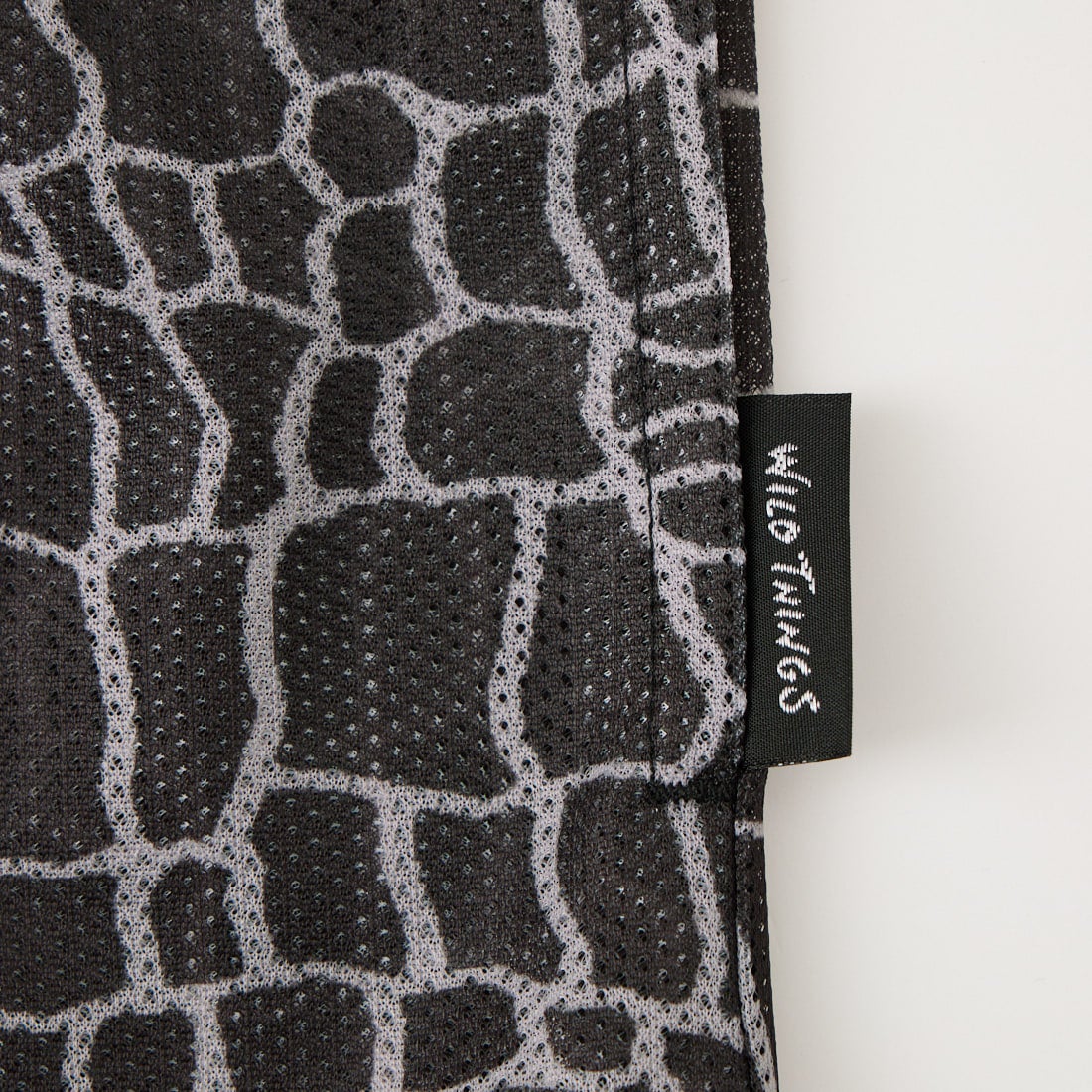 WILD THINGS [ワイルドシングス] プリントメッシュ ロングスリーブTシャツ [WT26048SN] BLACK