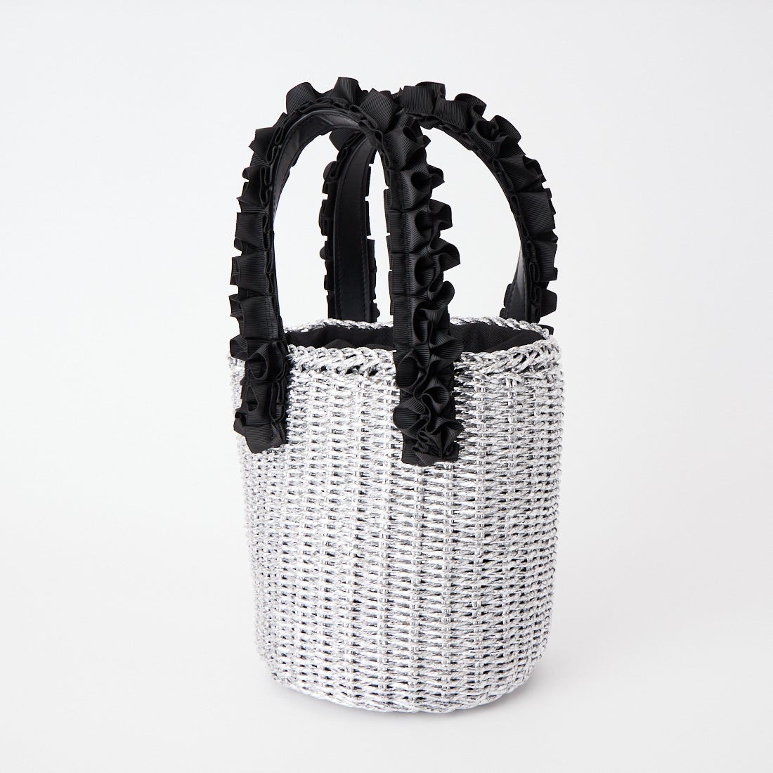 CACHELLIE [カシェリエ] メタリックフリルトートバッグ [C8892] SILVER