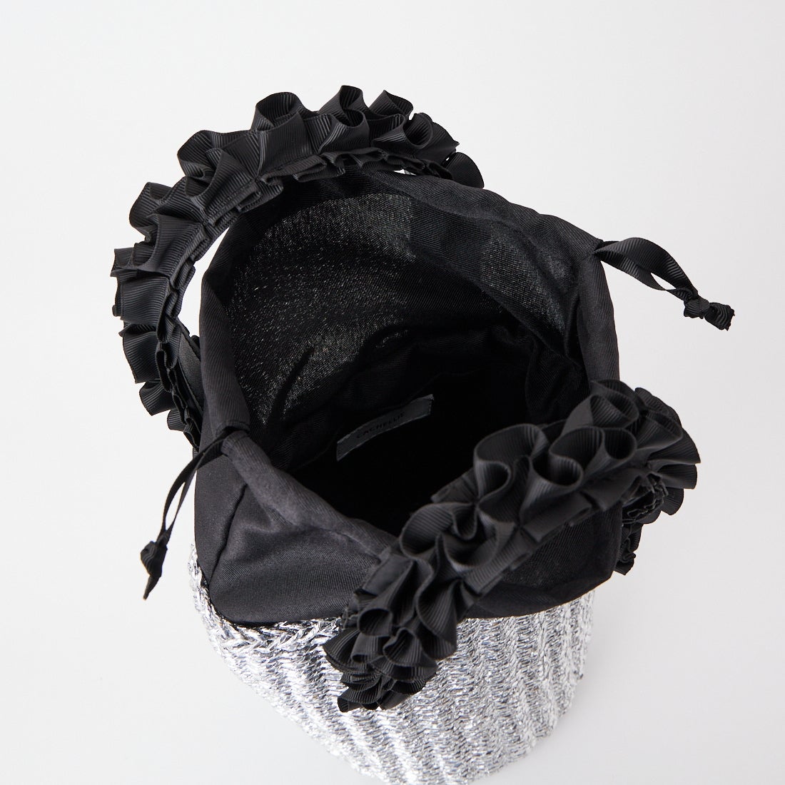 CACHELLIE [カシェリエ] メタリックフリルトートバッグ [C8892] SILVER