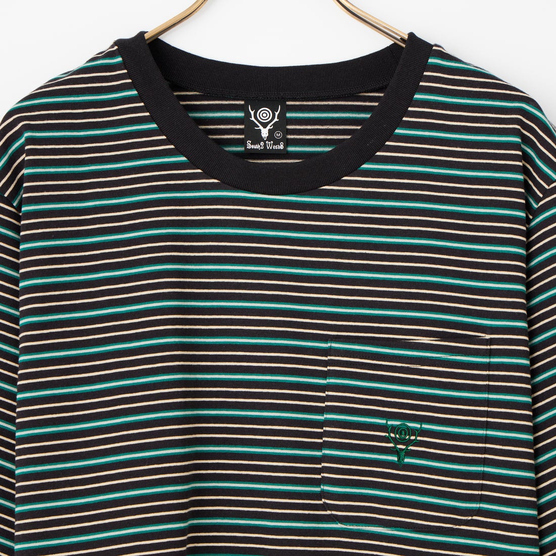 South2West8 [サウスツーウエストエイト] ショートスリーブ ラウンドポケットTシャツ [SX741] B BLACK