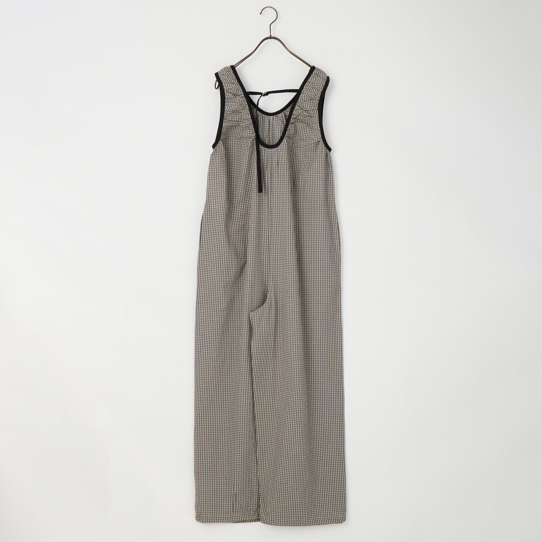 nenom [ネノム] ギャザーサッカー チェック柄ロンパース [NE26312013] 10 SAX