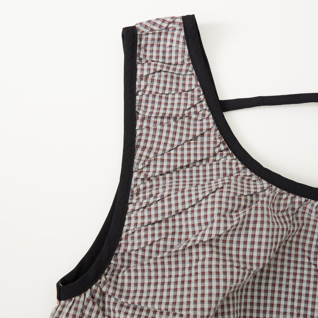 nenom [ネノム] ギャザーサッカー チェック柄ロンパース [NE26312013] 10 SAX