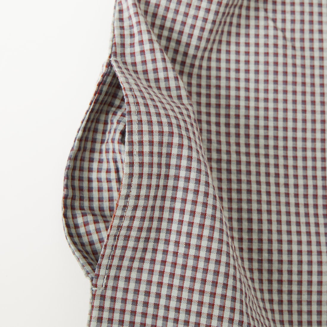 nenom [ネノム] ギャザーサッカー チェック柄ロンパース [NE26312013] 10 SAX