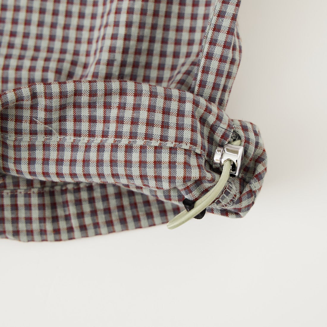 nenom [ネノム] ギャザーサッカー チェック柄ロンパース [NE26312013] 10 SAX