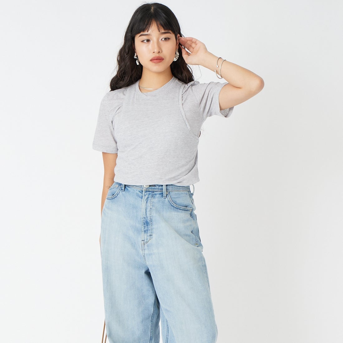 LT GRAY&&モデル身長：162cm 着用サイズ：1&&