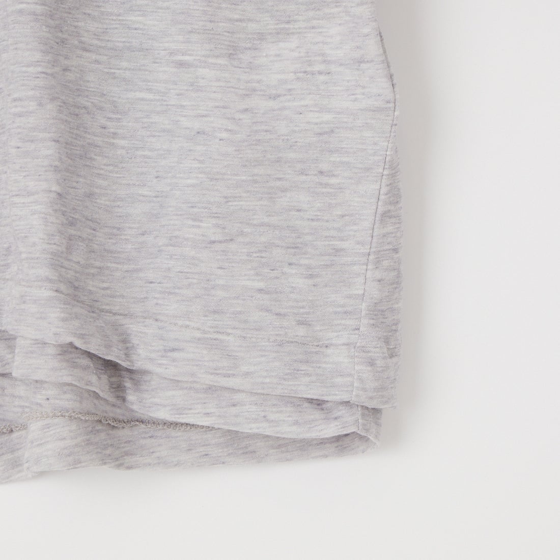 UNFIL [アンフィル] ファインスラブヤーン レイヤードトップス [WXSP-UW141] LT GRAY