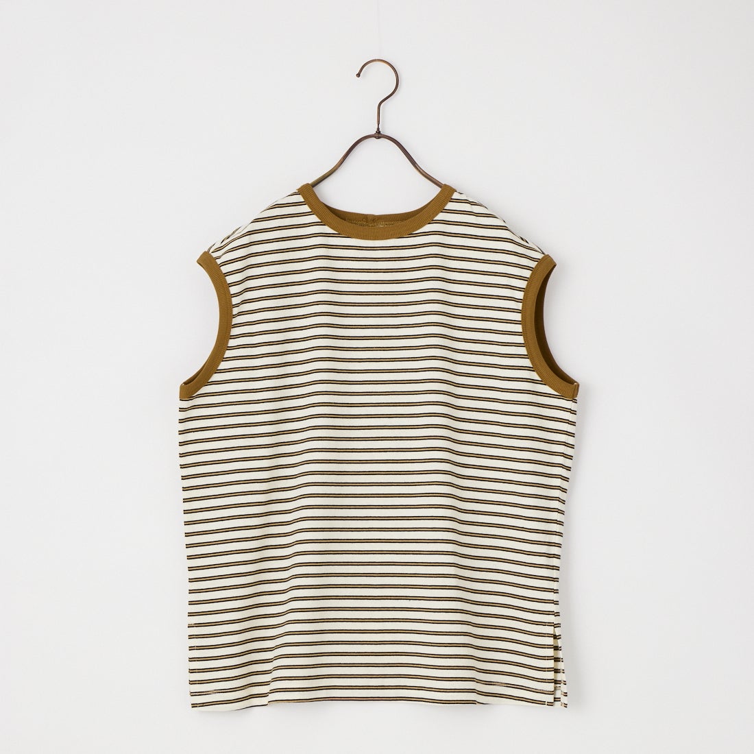 KHA:KI [カーキ] マルチストライプ ノースリーブトップ [MIL26HCS3482] ECRU