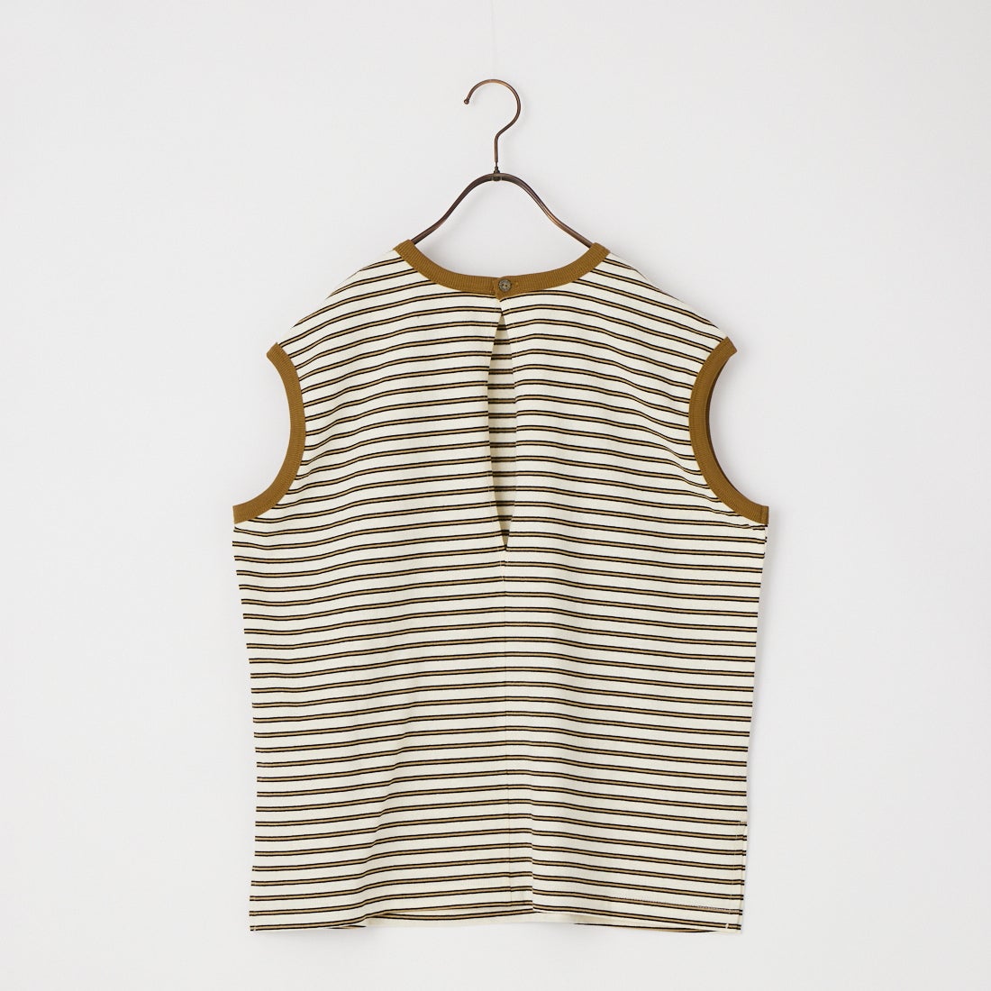 KHA:KI [カーキ] マルチストライプ ノースリーブトップ [MIL26HCS3482] ECRU