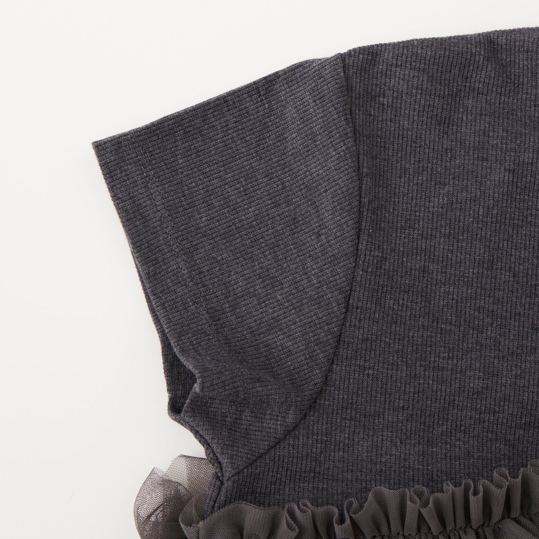 nenom [ネノム] チュールドッキング ショートスリーブカーディガン [NE26322005] 08 CHARCOA