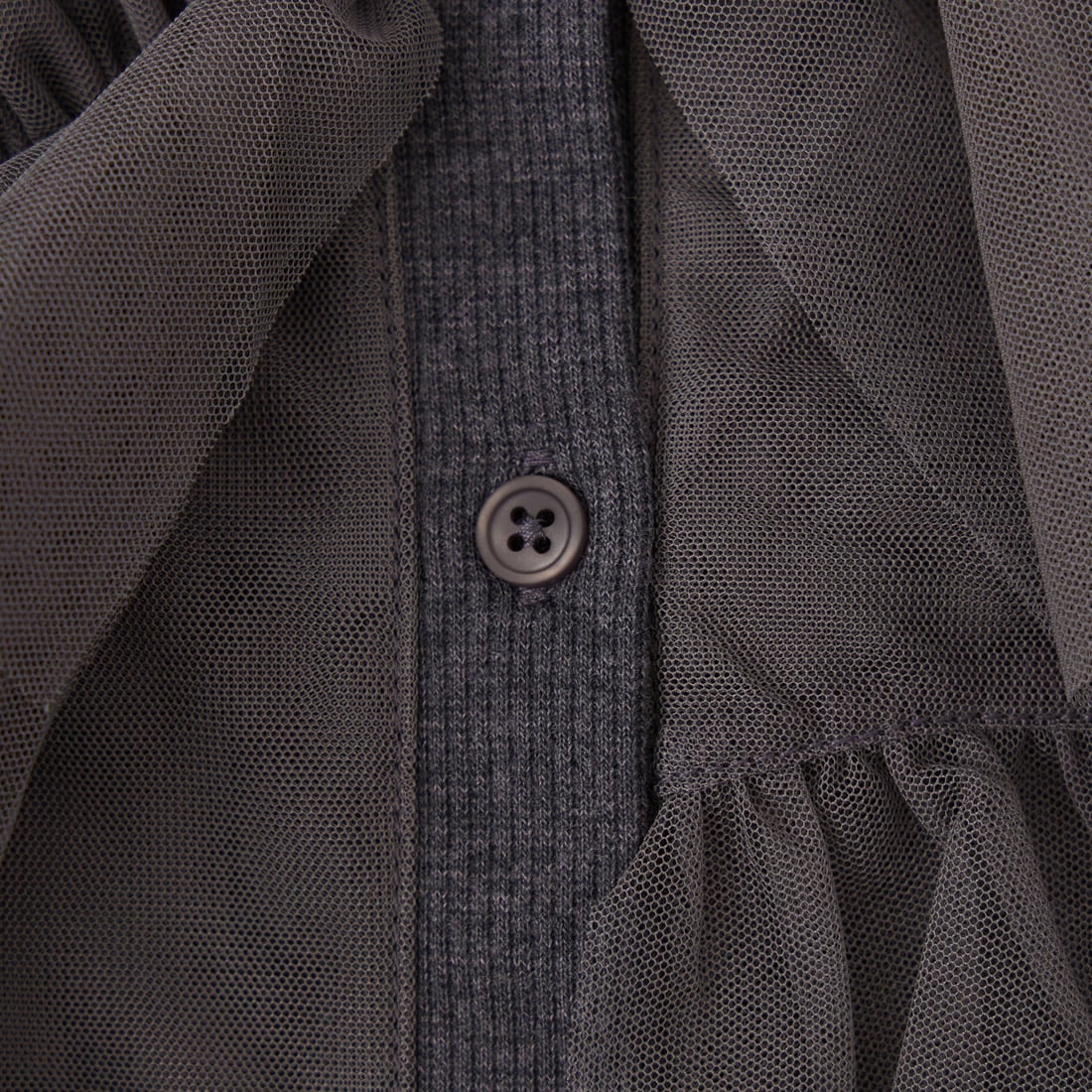 nenom [ネノム] チュールドッキング ショートスリーブカーディガン [NE26322005] 08 CHARCOA