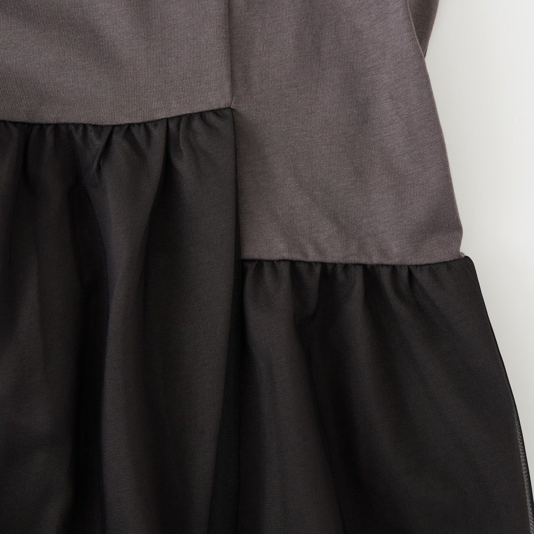 Kelen [ケレン] アシンメトリー異素材コンビトップス TETTO [LKL26HCS2023] CHARCOAL