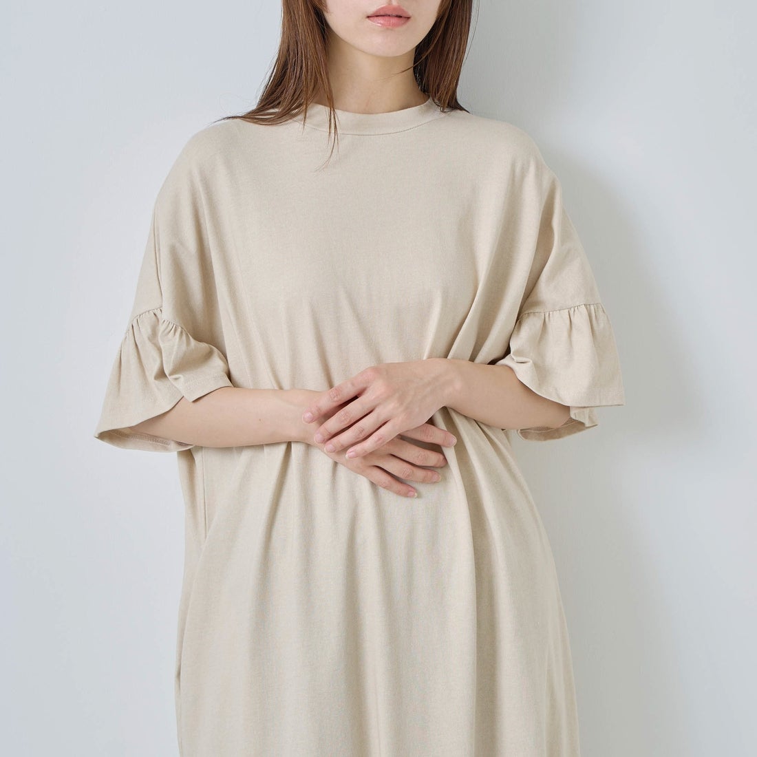 Kelen [ケレン] ピグメントカットソーワンピース ISEA [LKL26HOP2134] LTBEIGE