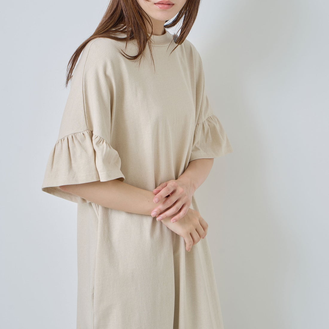 Kelen [ケレン] ピグメントカットソーワンピース ISEA [LKL26HOP2134] LTBEIGE