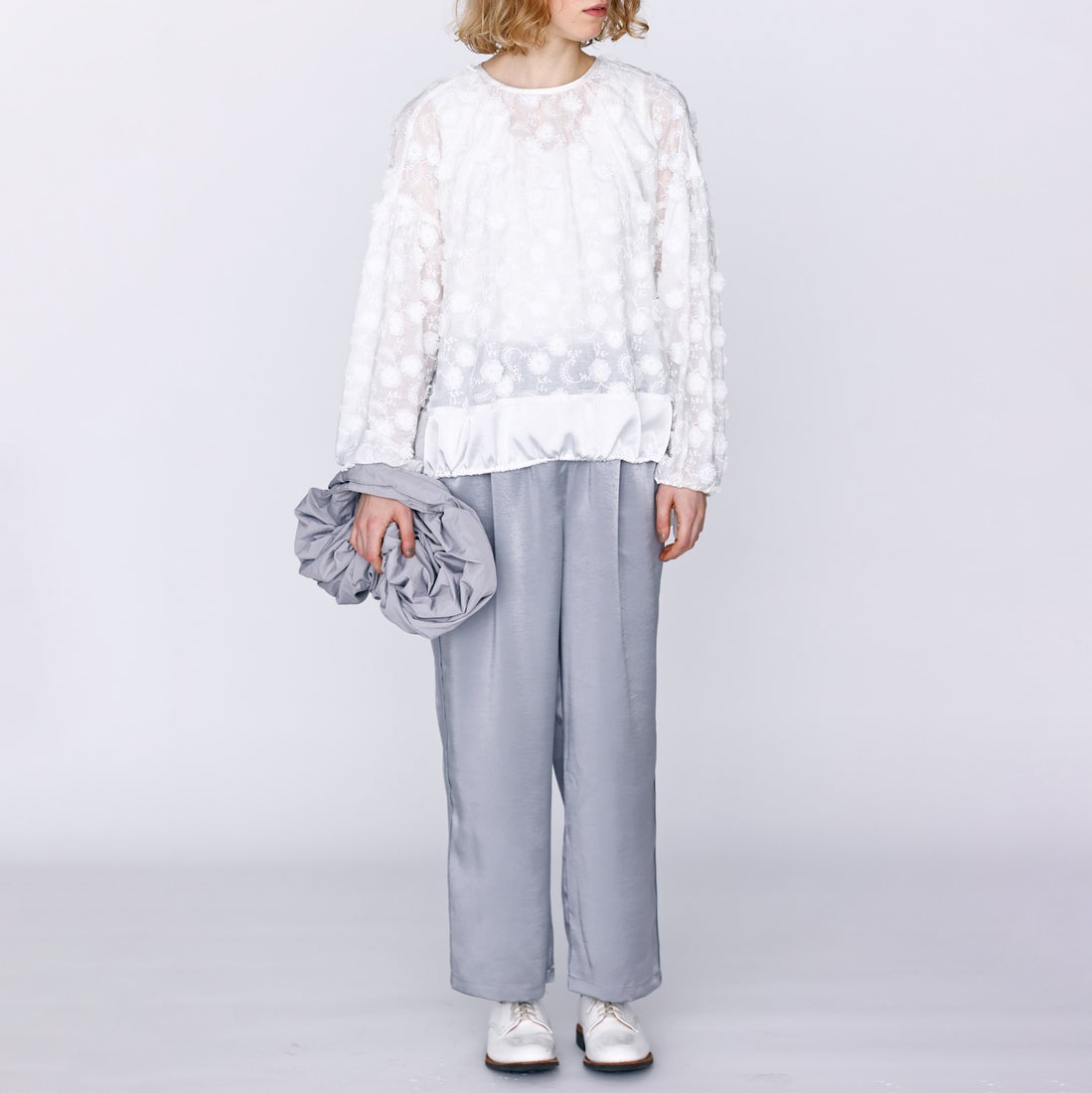 Kelen [ケレン] 立体フラワー刺繍デザイントップス ELIZA [LKL26HBL2288] OFFWHITE