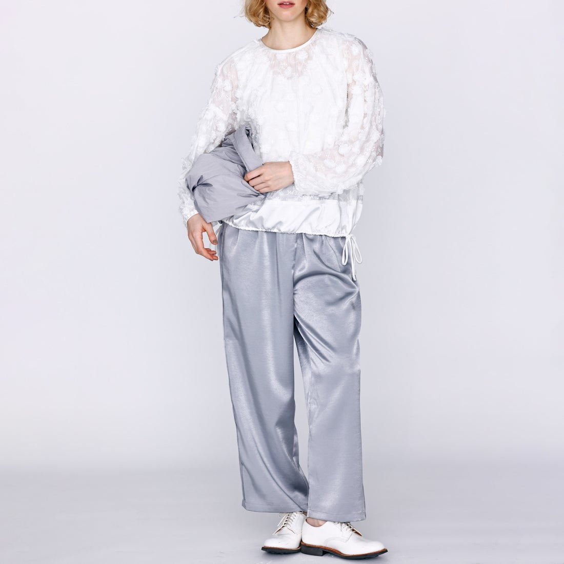 Kelen [ケレン] 立体フラワー刺繍デザイントップス ELIZA [LKL26HBL2288] OFFWHITE