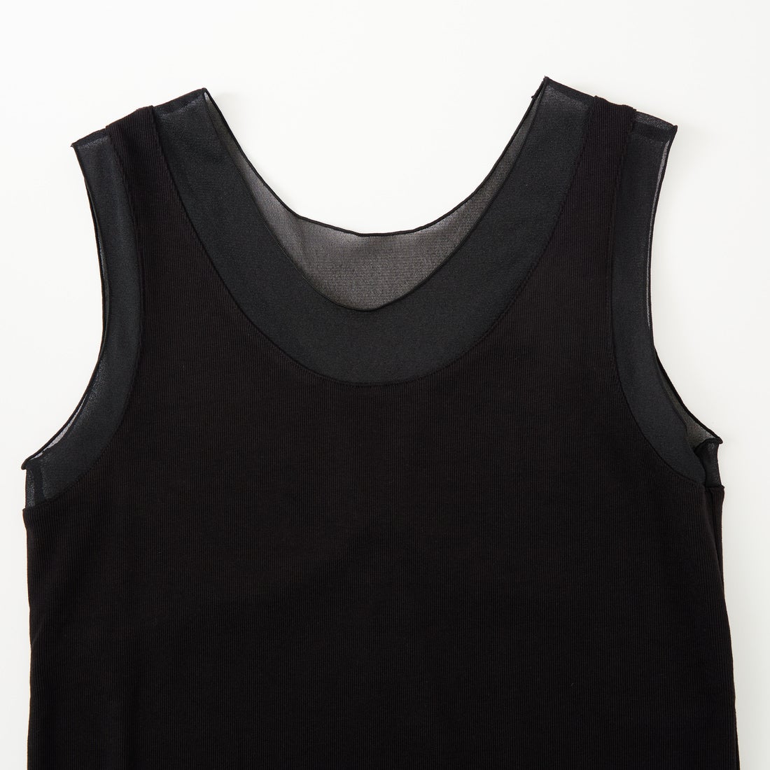 WHYTO. [ホワイト] シアーコンビタンクトップ [WHT26HCS4011] BLACK