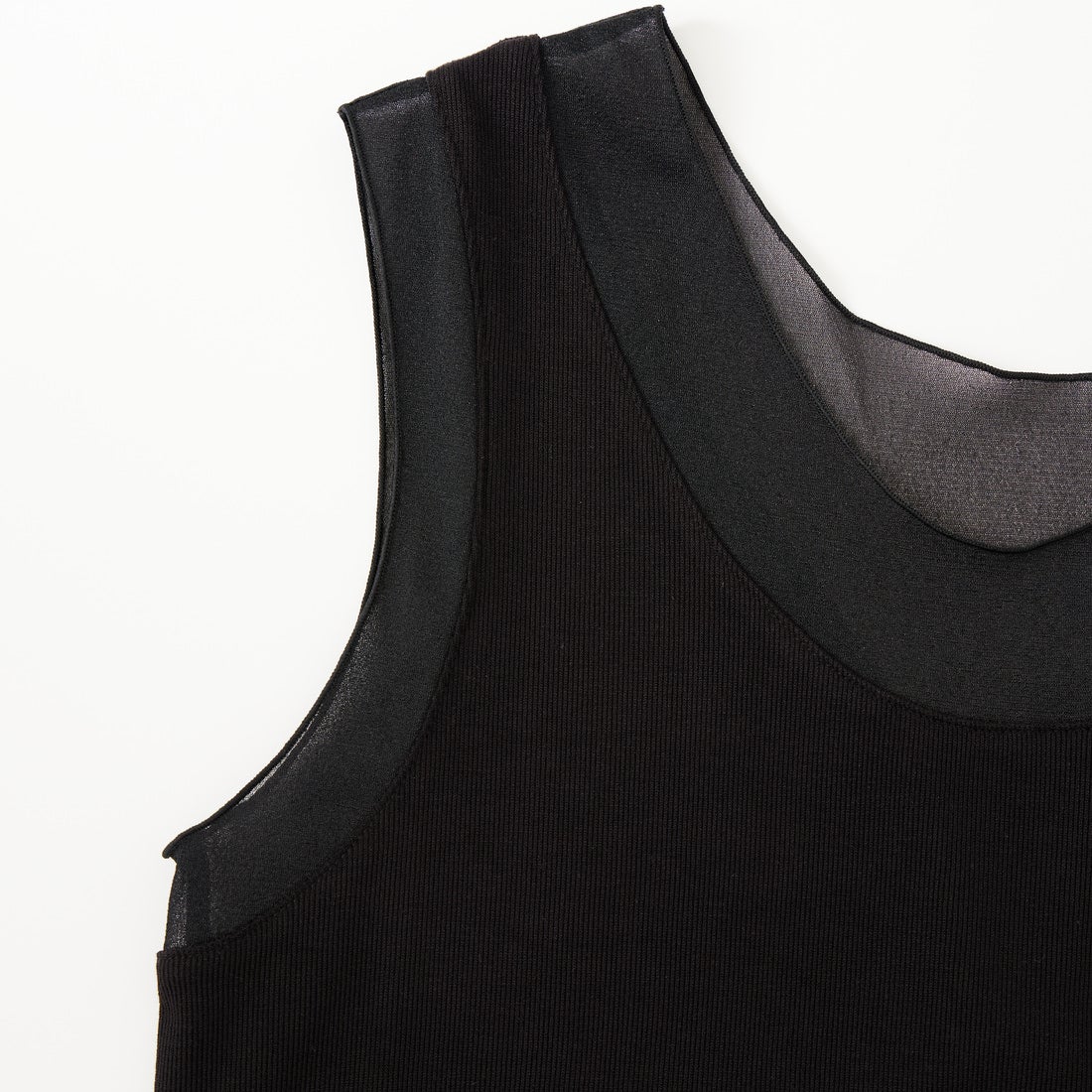 WHYTO. [ホワイト] シアーコンビタンクトップ [WHT26HCS4011] BLACK