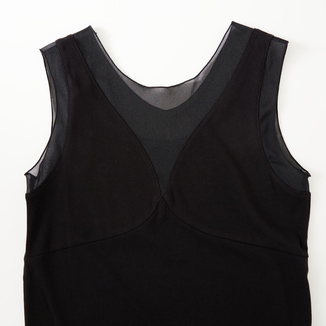 WHYTO. [ホワイト] シアーコンビタンクトップ [WHT26HCS4011] BLACK