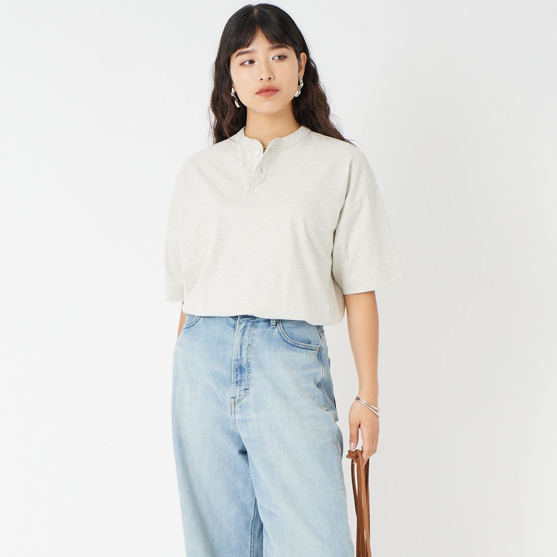 Health knit [ヘルスニット] 別注 ビックシルエット ヘンリーネックT