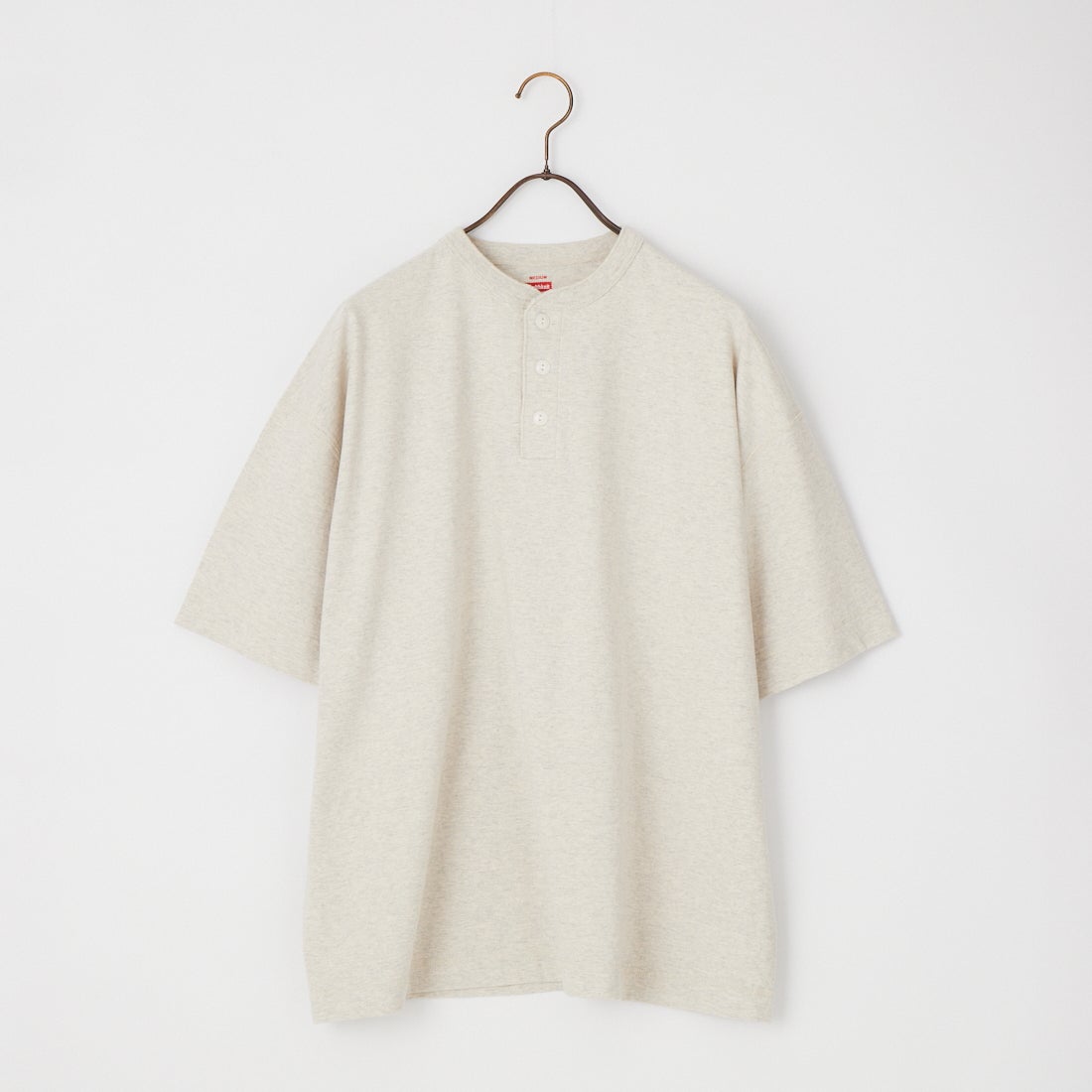 Health knit [ヘルスニット] 別注 ビックシルエット ヘンリーネックTシャツ [HR26S-M232IN-JF] OATMEAL
