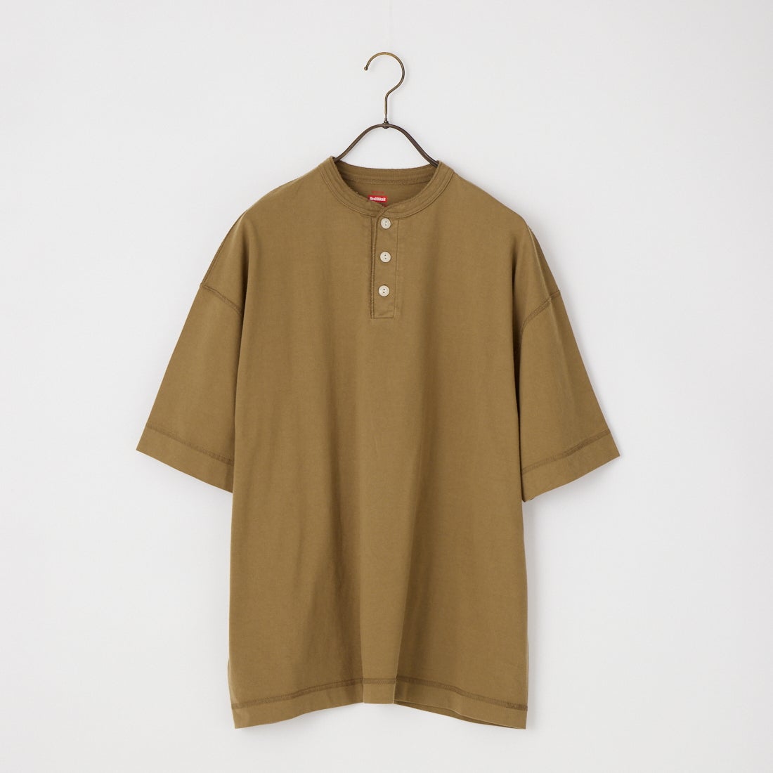 Health knit [ヘルスニット] 別注 ビックシルエット ヘンリーネックTシャツ [HR26S-M232IN-JF] BEIGE
