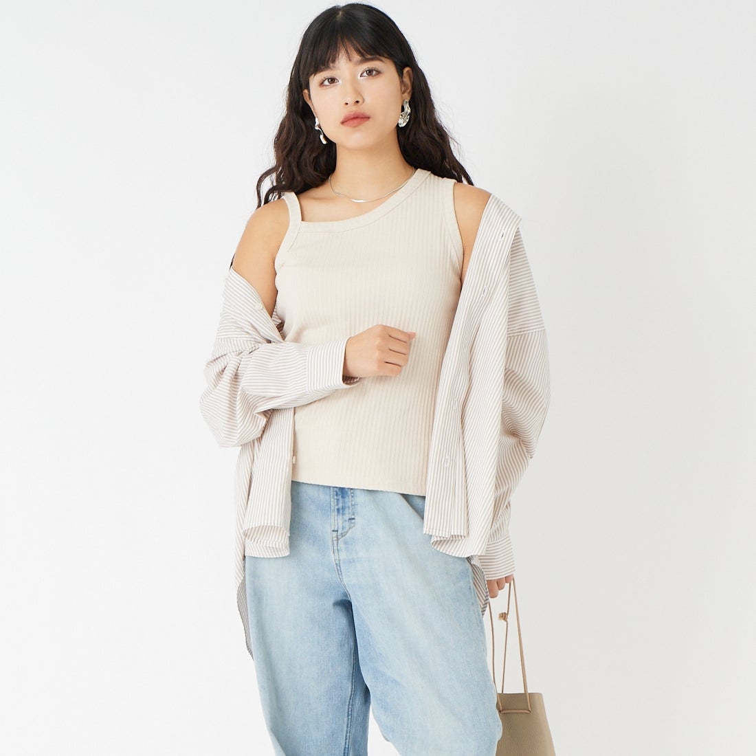 10 Lﾍﾞｰｼﾞｭ&&モデル身長：162cm 着用サイズ：F&&