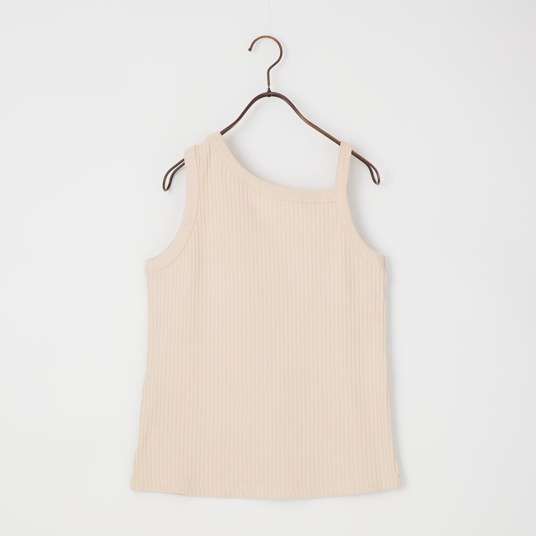 Jf Ready Made [ジェイエフレディメイド] ワイドリブワンショル風タンクトップ [763813] 10 Lﾍﾞｰｼﾞｭ