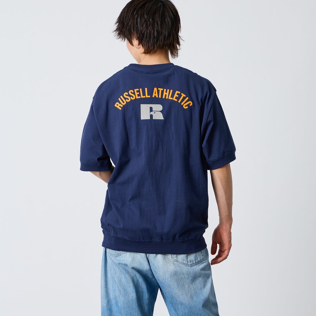 NAVY&&モデル身長：177cm 着用サイズ：L&&
