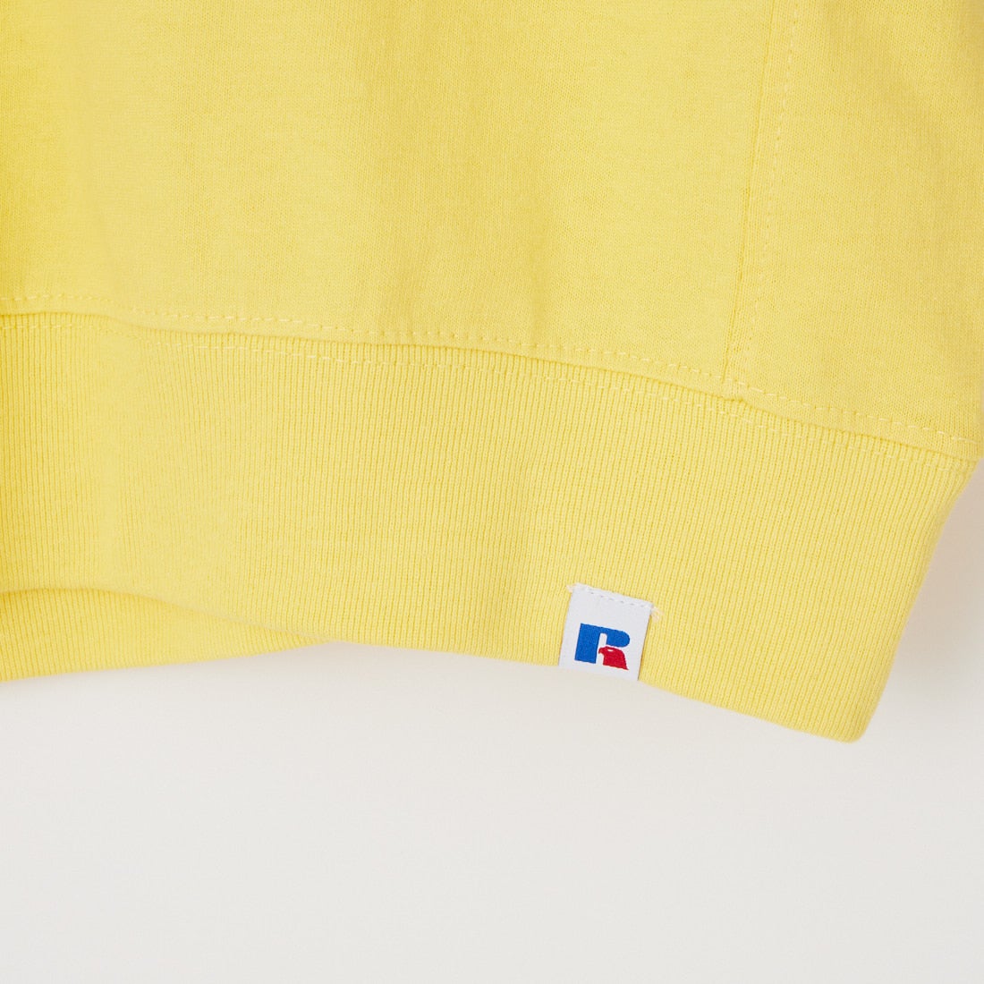 RUSSELL ATHLETIC [ラッセルアスレティック] 別注 カレッジロゴプリント スウェットライクTシャツ [JFRU26SS-01-JF] YELLOW