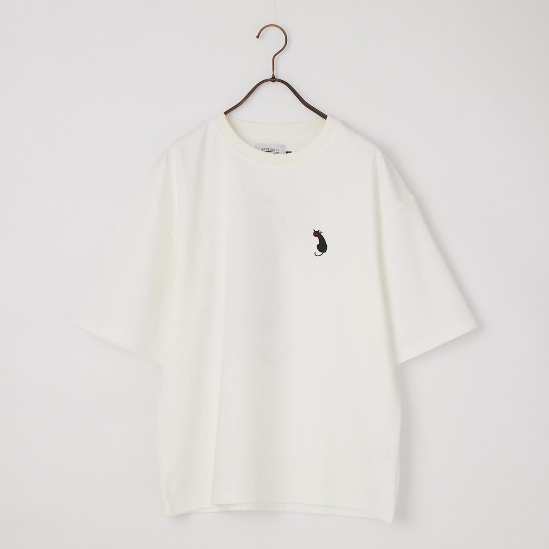 33Degrees [サーティースリーディグリーズ] ショートスリーブポンチ刺繍Tシャツ [26152JF] OFF ﾈｺ