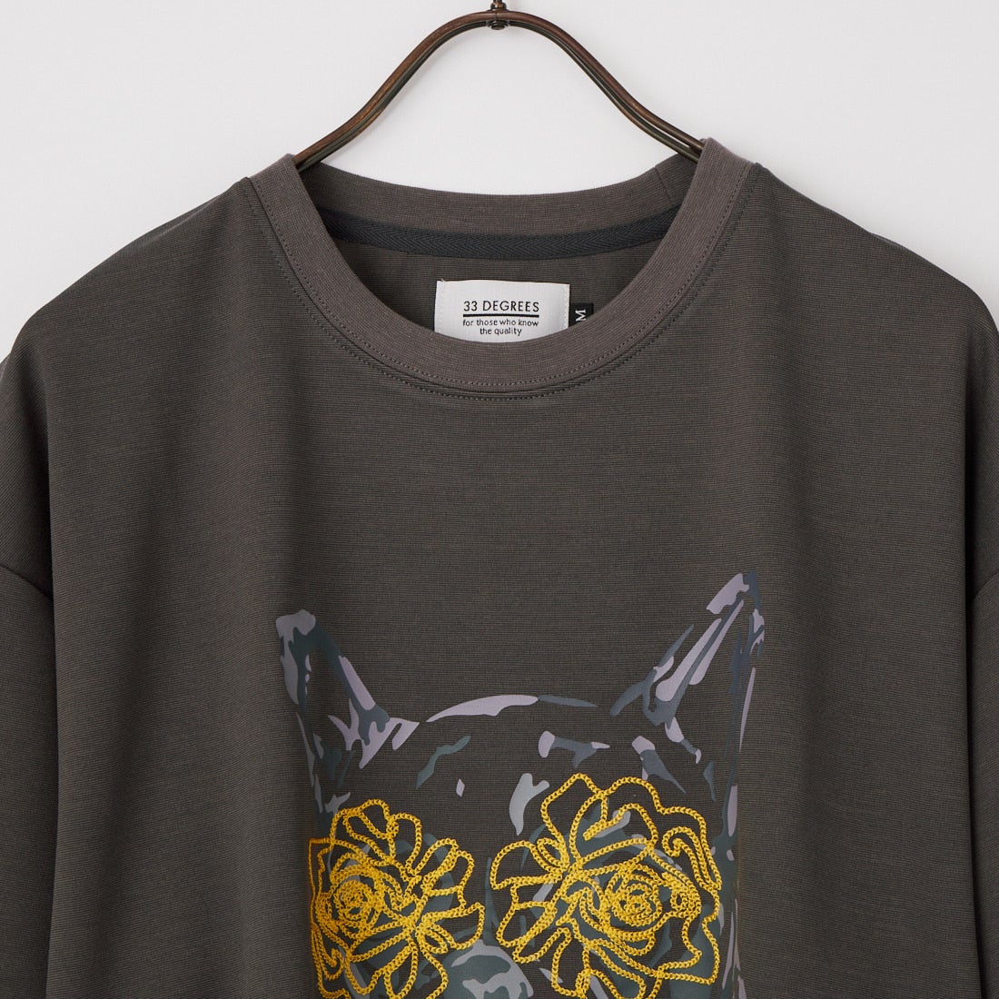 33Degrees [サーティースリーディグリーズ] ショートスリーブポンチ刺繍Tシャツ [26152JF] CHR ﾌﾚﾌﾞﾙ