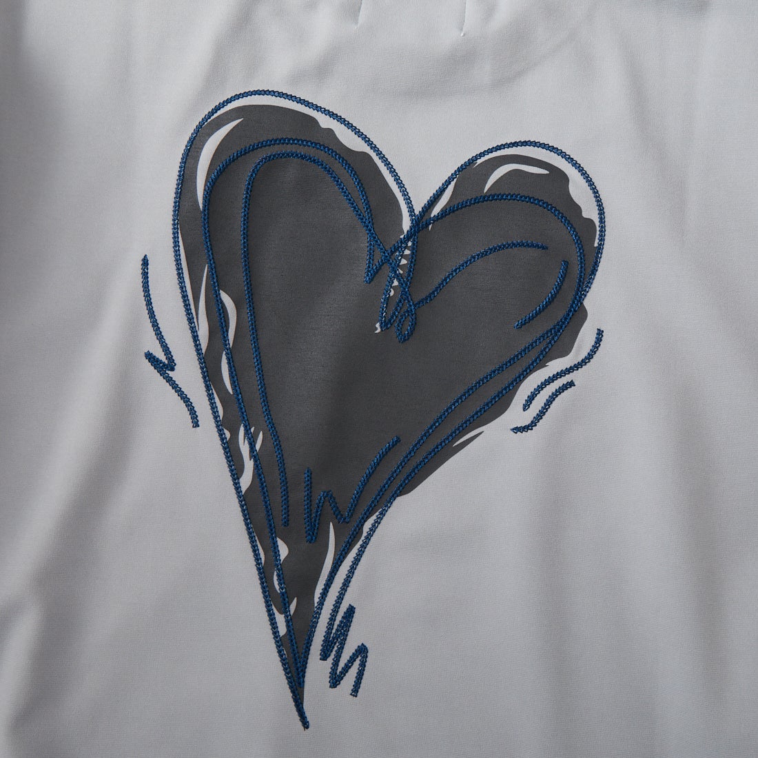 33Degrees [サーティースリーディグリーズ] ショートスリーブポンチ刺繍Tシャツ [26152JF] GREY ﾊｰﾄ